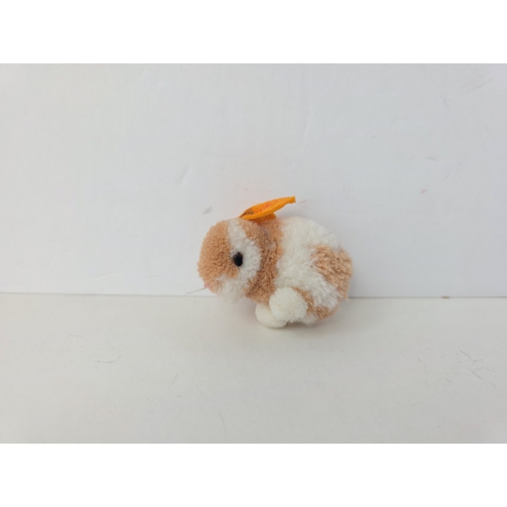 Vintage‎ Steiff pom pom rabbit brown white 2 1/2"
